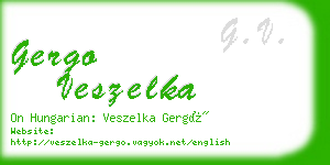 gergo veszelka business card